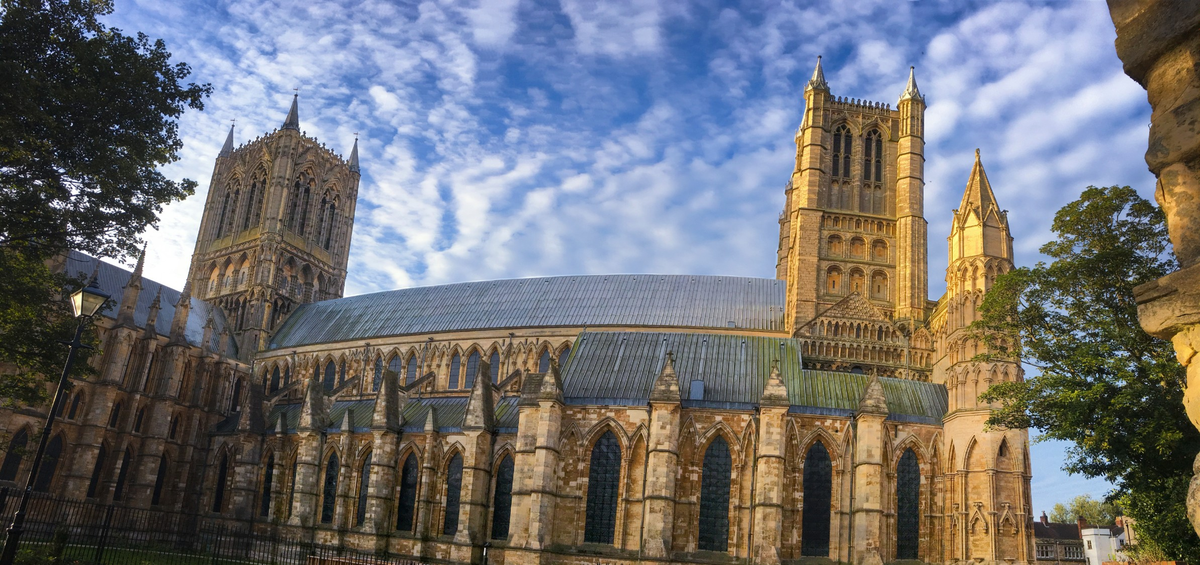 Lincoln cathedral with blue skies