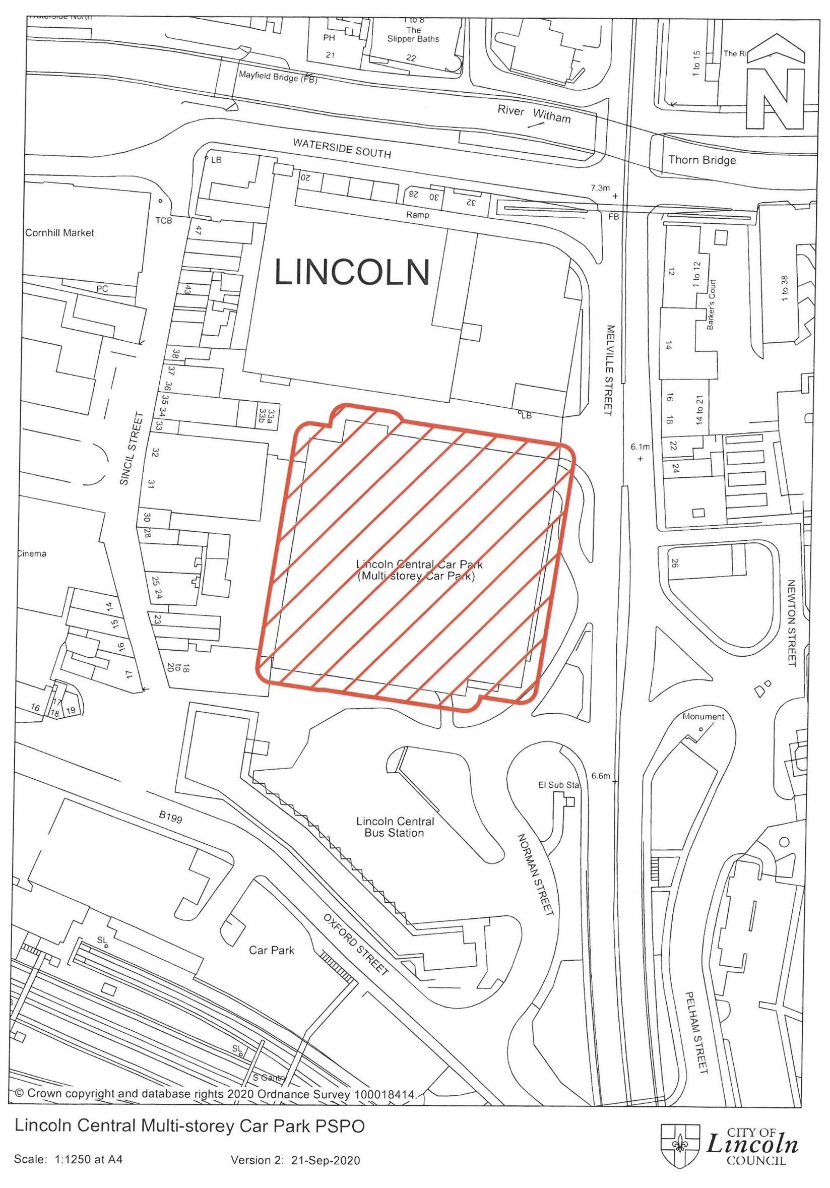 PSPO Exclusion Zone - Lincoln Central Multi-storey Car Park