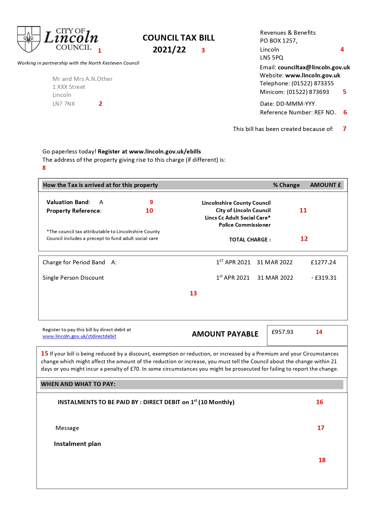 What Does Account Balance Mean On Council Tax Bill