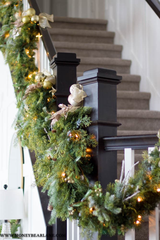 Festive Garland on a staircase