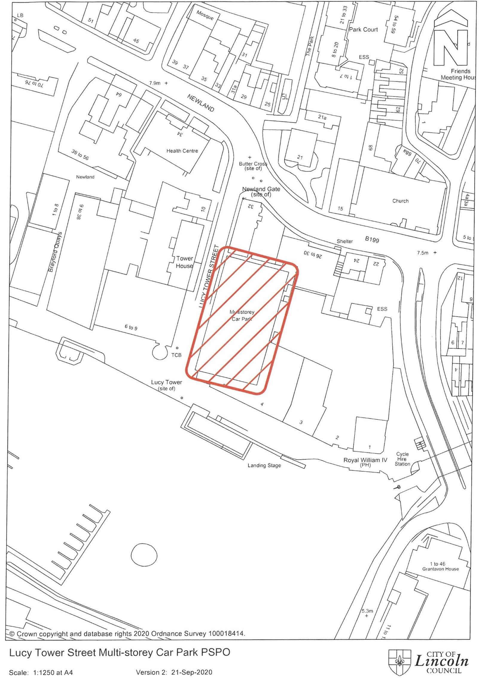 PSPO Exclusion Zone - Lucy Tower Street Multi-storey Car Park