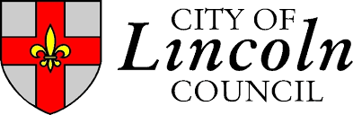 The Lincolnshire shield next to the words City of Lincoln Council.